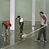Techológiai folyamat műgyanta padló padlóburkolás ipari padlók